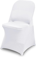 1 Pack White Spandex Stretch Folding Chair Covers for Wedding Party,Universal…