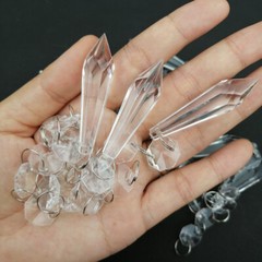 30pcs 50mm Long Cone Pendant Acrylic Bead Garland Chain Party Curtain Wedding