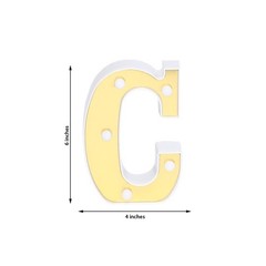 6″ tall GOLD C LED Lighted Marquee Letters Sign Party Wedding Events Decorations