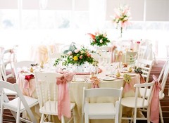 Chair Bows Sashes x 14 Pink Cotton 11cm Wide x 195cm Event Wedding Decor