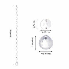 8 pcs 13-Inch long Clear Acrylic Octagon Crystals Garlands for Centerpieces Sale