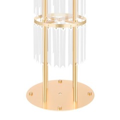 Wedding Gold Crystal Flower Stand Round Pedestal Stand Crystal Flower Stand
