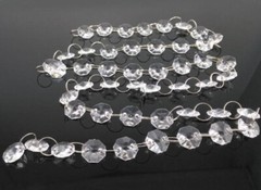 100FT/30M Garland Octagon Strand Acrylic Crystal Bead Curtain Wedding DIY Party