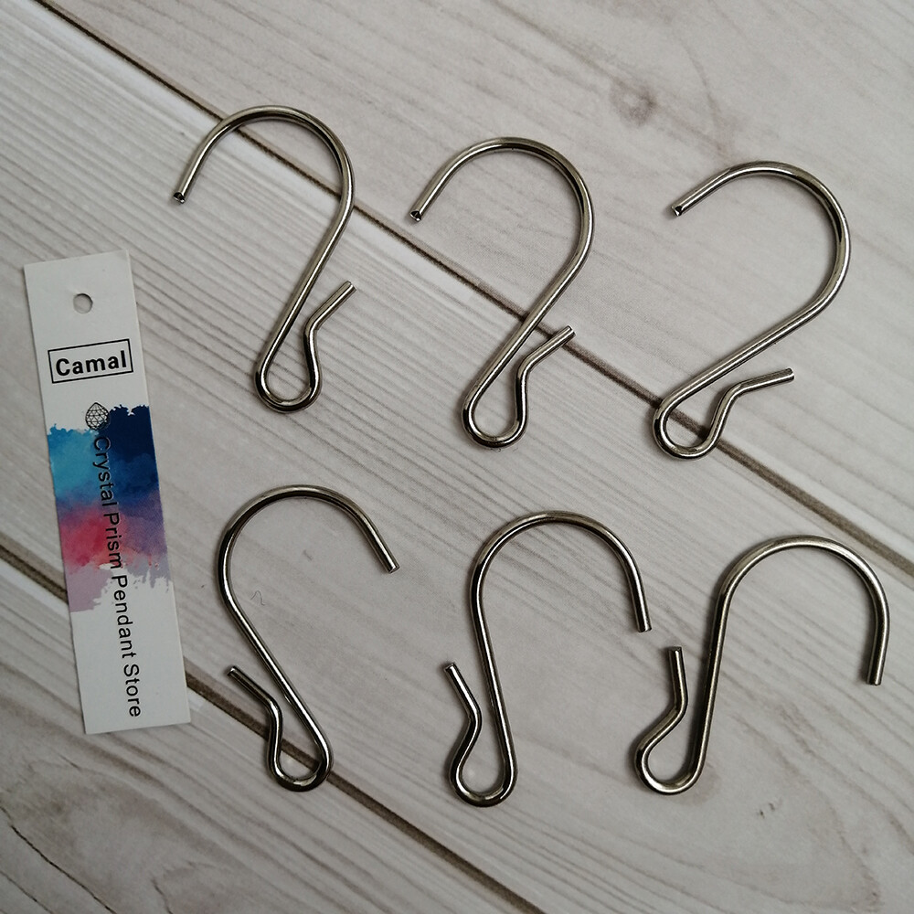 20pcs 44*25mm Chrome Metal Hook Hanger Connector for Hanging Crystal Prisms