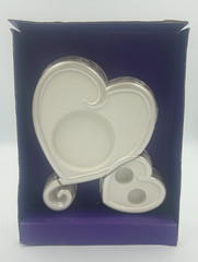 Wilton Wedding Unity Candle Holder Heart Scroll Motif Bride Groom Ceremony