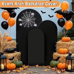 Arch Backdrop Cover Set, 6ft, 5ft, 4ft Arch Covers 6 ft, 5 ft, 4 ft Black