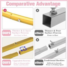 6FT Arch Backdrop Stand, Gold Metal Arch Stand Backdrop | Easy Assembly, 6 FT
