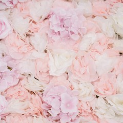 Artificial Silk Flower Wall Panel 1m��1m – Roses & Hydrangeas Wedding Backdrop