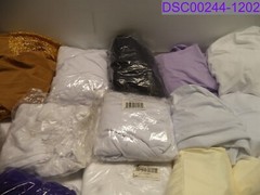 Qty = 29 Chair Covers Many Styles and Colors Blue, Gold, Purple, Pink, Burgundy
