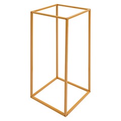 16Pcs 9.44*9.44*23.6″ 29.3lbs Gold Rectangular Smooth Metal Wedding Flower Stand