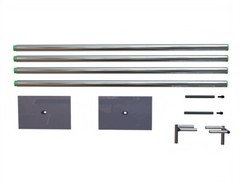 ADJUSTABLE QUICK BACKDROP KIT DOUBLE CROSSBAR 10FT x 10FT PIPE WITHOUT DRAPE