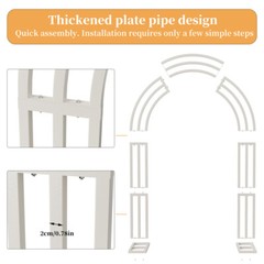 Heavy Duty Metal Wedding Arch Aisle Arbor Floral Arrangement Backdrop Multi-Use