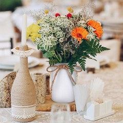 16 Farmhouse Vase Galvanized Metal 4.33 inch Decor Vintage Flower Vase WEDDING