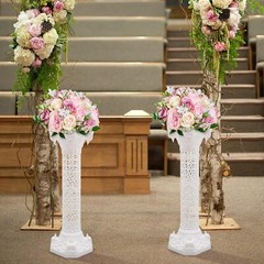 White Wedding Roman Column,4PCS Roman Columns Wedding Column Stand