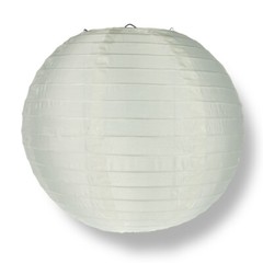 16″ Beige Nylon Lantern, Durable Hanging Decoration