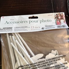 Photo Booth Props Wedding Engagement Bridal Shower Party Stick Sign Set