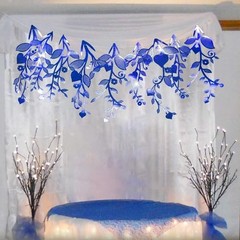 Royal Blue Leaf Vine Garlands Artificial Flower Vine Hanging Leaves Blue Vines