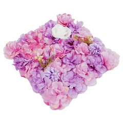 6X Artificial Flower Walls Silk Rose Hydrangea Floral Panels for Wedding 15*15in