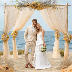 H 6/10m Chiffon Fabric Curtains Wedding Bow Ceremony Reception Party Stage