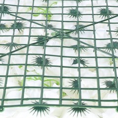 Durable Flower Wall with Milky White Simulated Flowers, Waterproof,