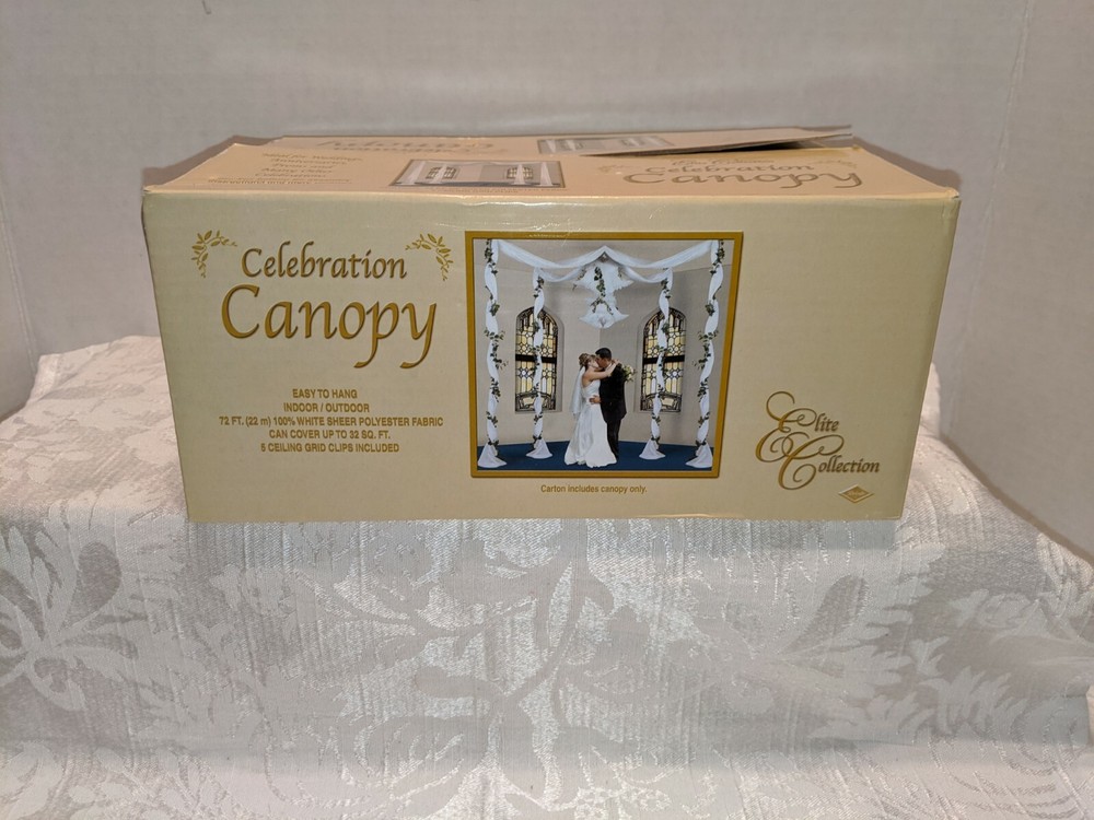 Elite Collection Celebration Canopy – Wedding Supplies #53025w Covers 32Sq. Ft.