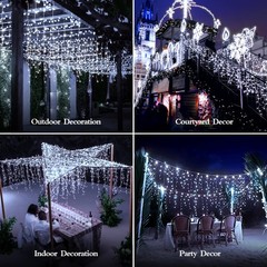 1600 LED 164FT Outdoor Christmas Lights Plug in 8 Modes with Timer Dimmable C…
