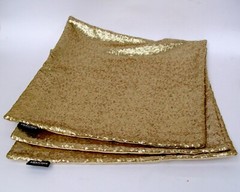 Sequin gold PILLOW COVERS 18″ x 18″ Square Cushion (3 Pieces)
