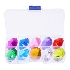 10Pcs Kids Acrylic Gems Toy Reusable Plastic DIY Accessories for Jewelry Making