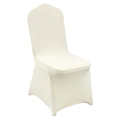Uimoso 100PCS Ivory(Beige) Spandex Chair Covers for Events, Weddings, and Dining