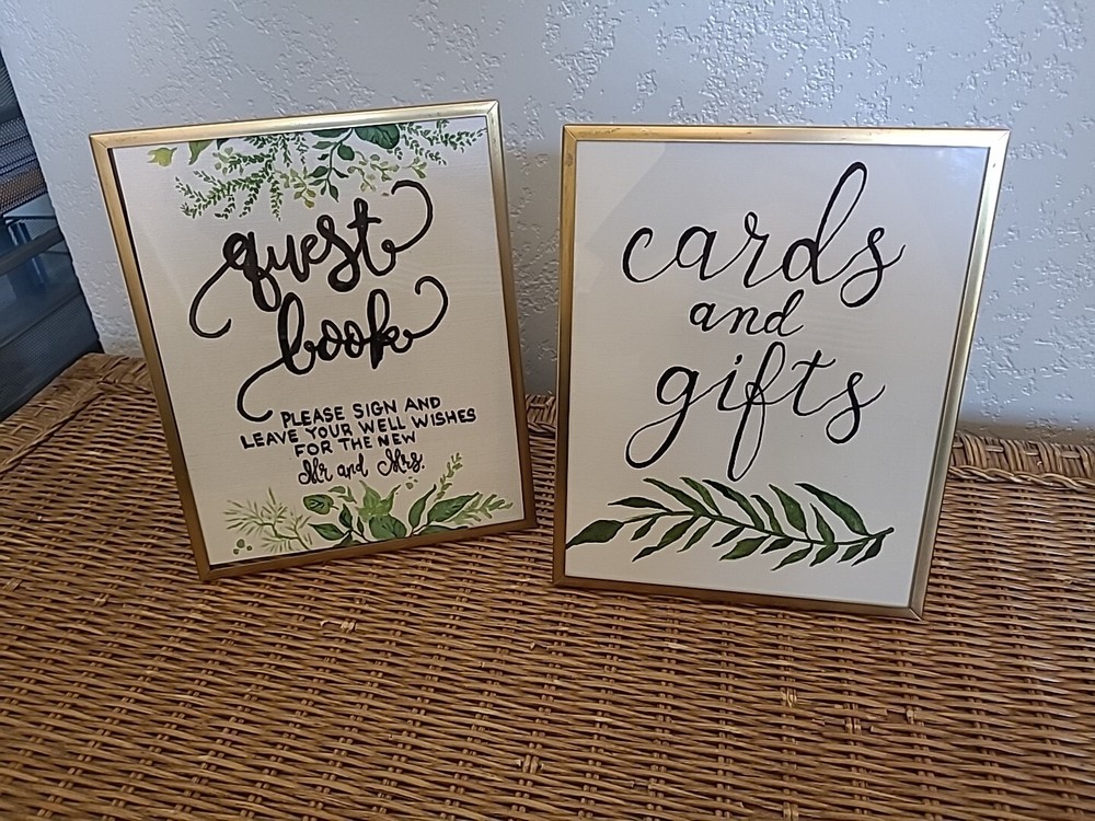 Hand-Painted Wedding Signs, Cards And Gifts Wedding Sign, Guest Book Sign