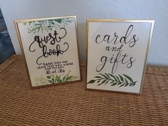 Hand-Painted Wedding Signs, Cards And Gifts Wedding Sign, Guest Book Sign