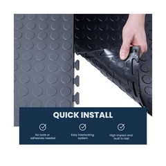 FlooringInc’s 4.5mm Flex Nitro Hidden Interlocking Garage Floor Tiles, Flexib…
