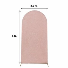 6 ft Fitted Metallic Spandex Round Top Wedding Arch Backdrop STAND COVER Party