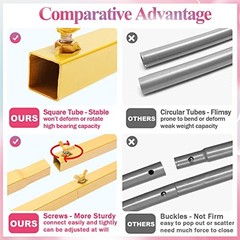 7.2x4FT Metal Arch Backdrop Stand Wedding Arched Frame for 7.2x4FT(HxW) Gold