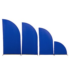 4 Matte ROYAL BLUE Fitted Spandex Half Moon Wedding Arch Backdrop STAND COVERS