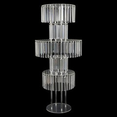 5-Tier Flower Stand for Wedding, Crystal Flower Stand