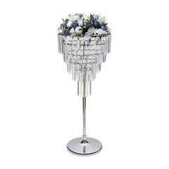 5-Tier Metal Table Centerpiece Crystal Flower Vase Stand Wedding Party Decor