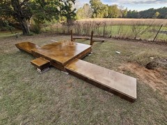 Rustic Wedding Arch & Platform Altar Stage Reclaimed Wood w/ White Birch Top