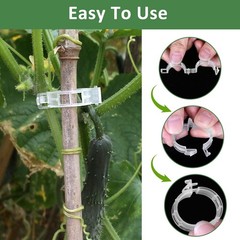 200 Pcs Plastic Trellis Plant Support Clips for Support, Grape and Tomato Vin…
