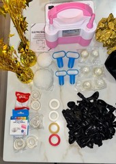 Balloon Arch Making Kit including 7ft Round Metal Arch with over 400 pcs