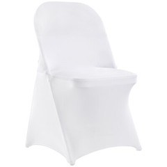 VEVOR White 12 PCS Stretch Spandex Chair Covers Wedding Party Banquet Decoration