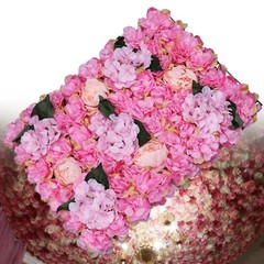 6Pcs Artificial Flower Wall Panels 60*40cm Floral Backdrop Wedding Party Decor