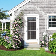 Weatherproof White Wedding Archway Backdrop Stand Garden Arch Trellis Arbor 2.4M