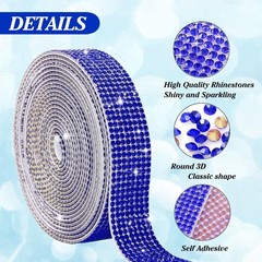 Self Adhesive Crystal Rhinestone Strips Diamond Ribbon Bling Gemstone Sticker…