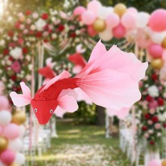 Artificial Koi Decoration Marriage Room Decor Easy to Use Delicate DIY Crafting