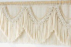 IOWER Macrame Wall Decor 75″ W x 35″ L Extra Large 75″L x 35″W, Beige