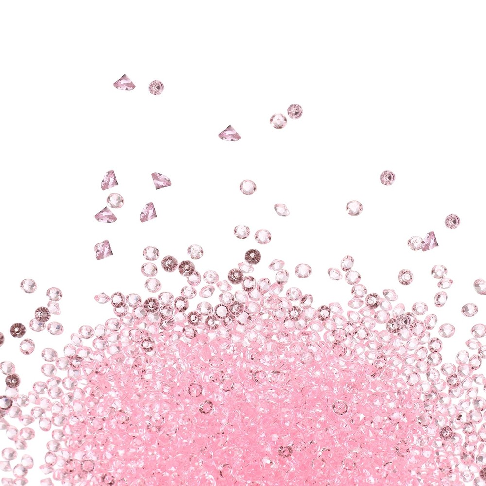 18000-Pack Fake Diamonds Crystal, 4.5mm Mini Clear Acrylic Gems [Pink]
