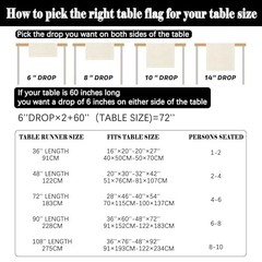 Anniversary USA Table Runner Birthday Kitchen Dining Table 13 x 90 inch
