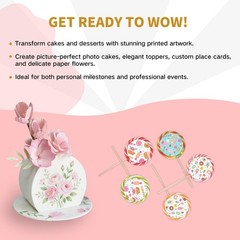 Edible Wafer Paper Sheets 25pcs, A4 Size 8.5″ x 11″ Printable Edible Sheets f…