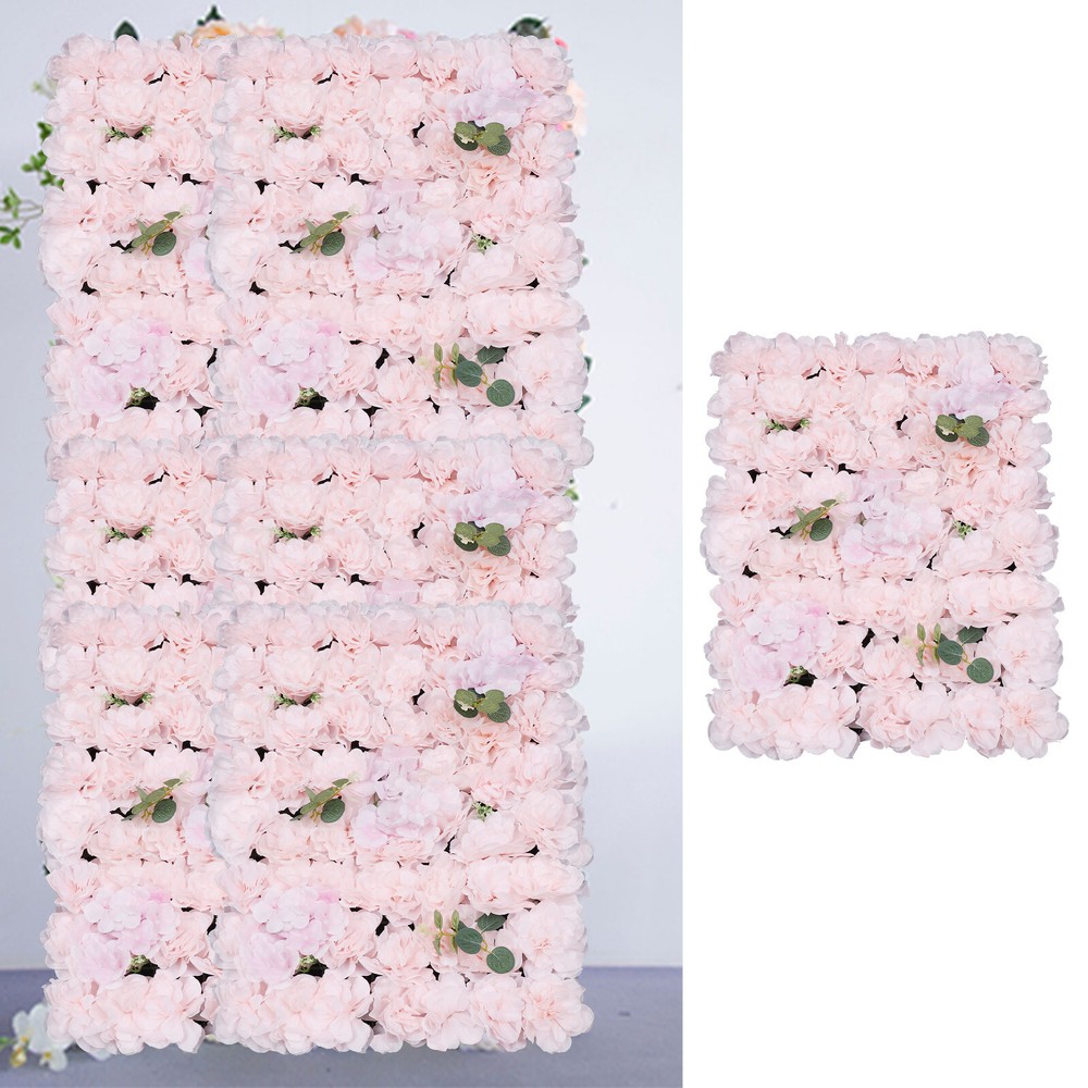 6 Pack 24″x16″ Panel 3D Hydrangea Flower Photo Wall Decoration for Wedding Home